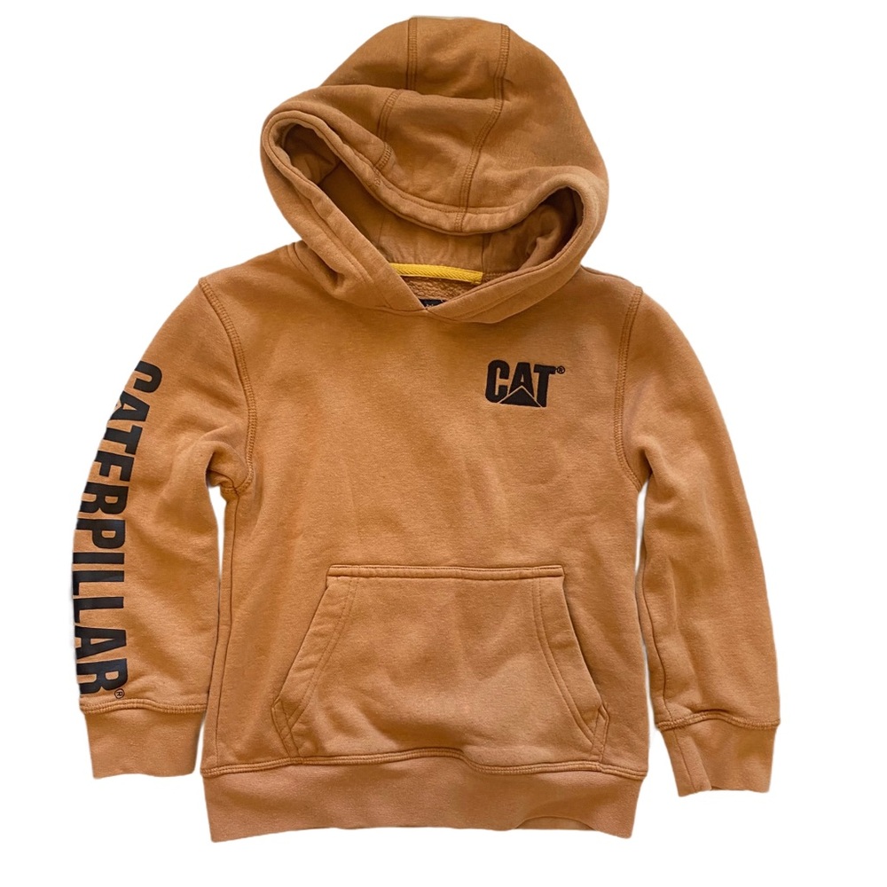 Caterpillar Kids Brown Hoodie Sz XS